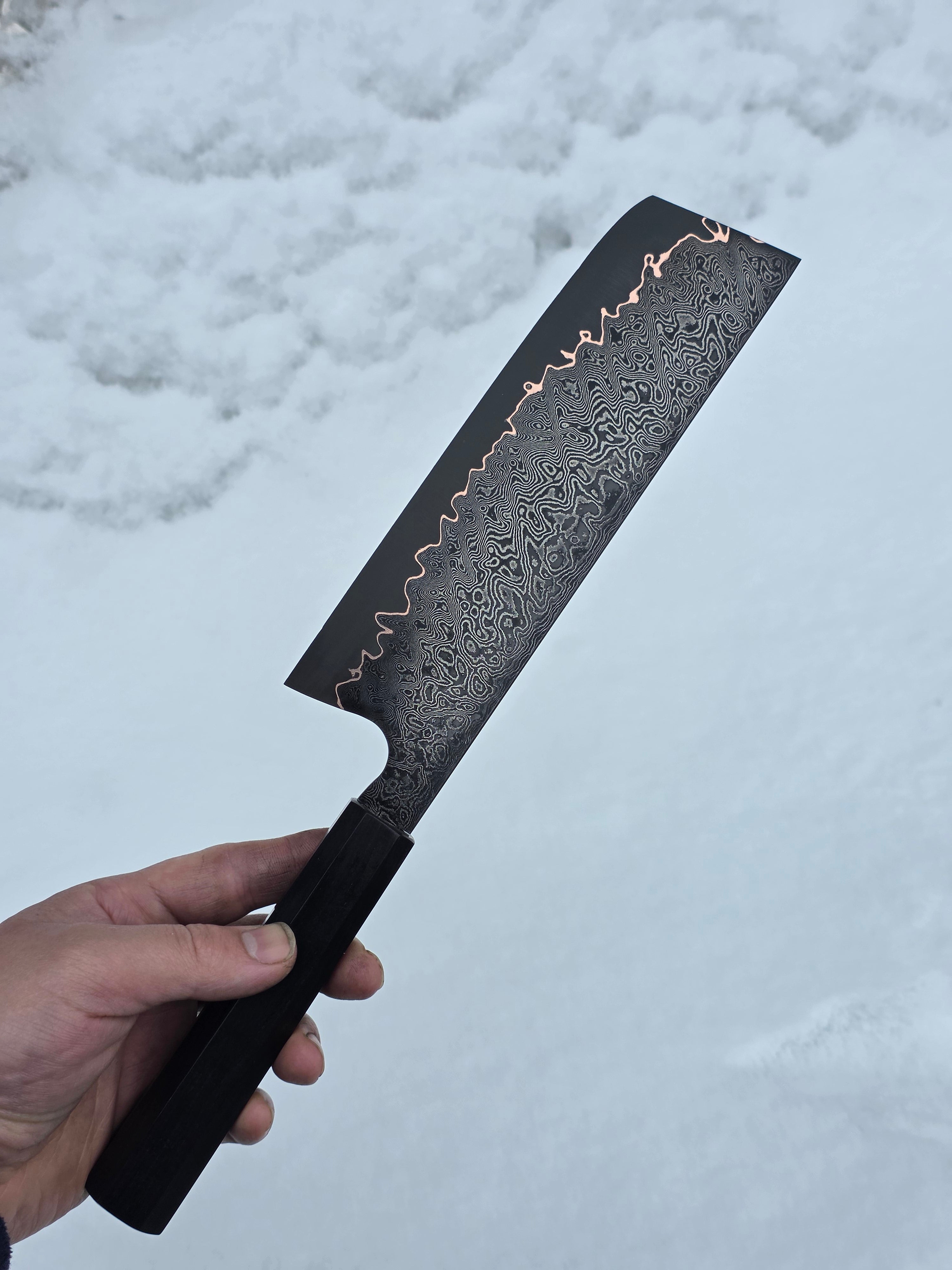 180mm Apex Ultra Copper Line Damascus Nakiri