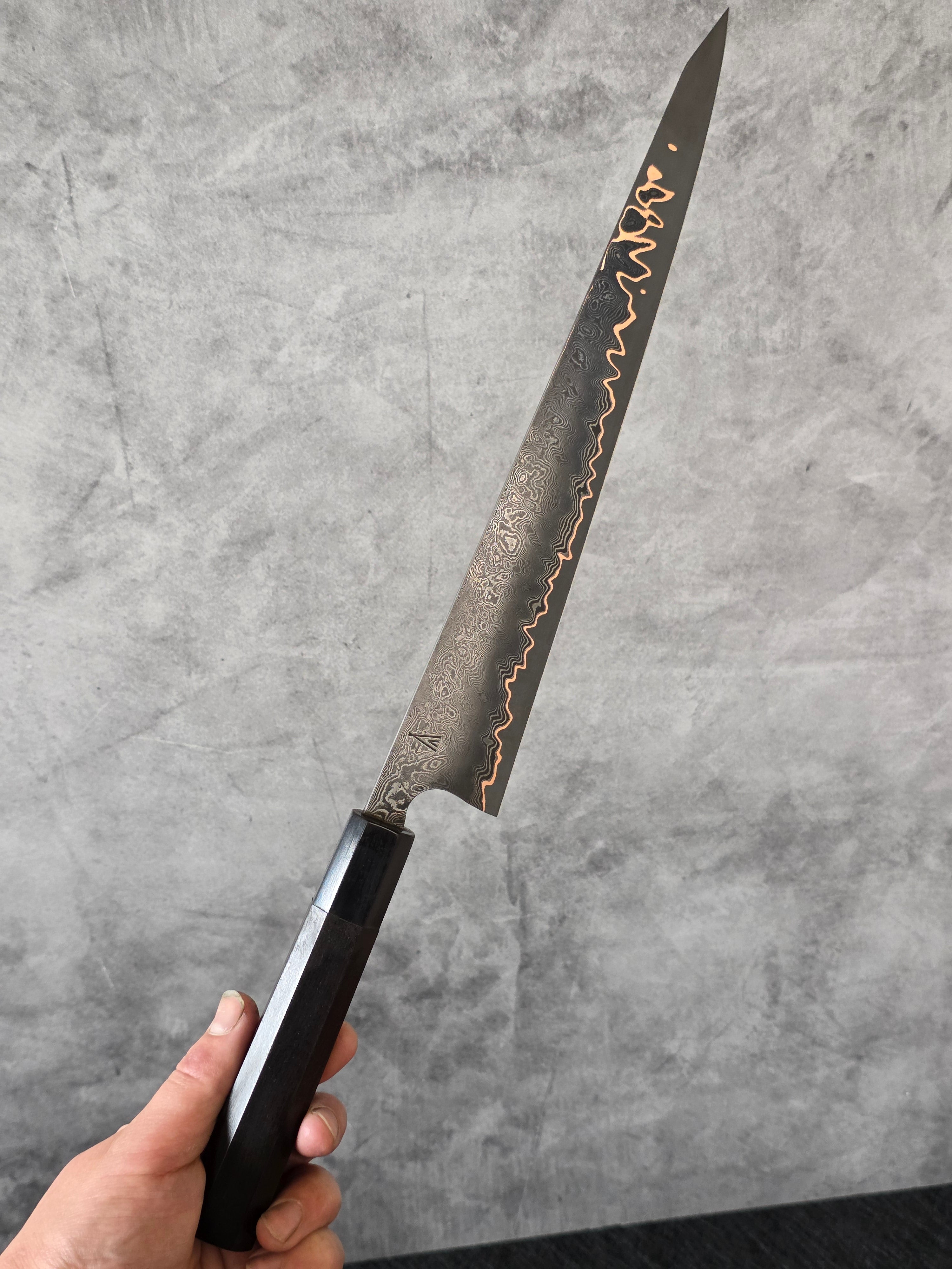 265mm Damascus and Copper Clad Apex Ultra Sujihiki