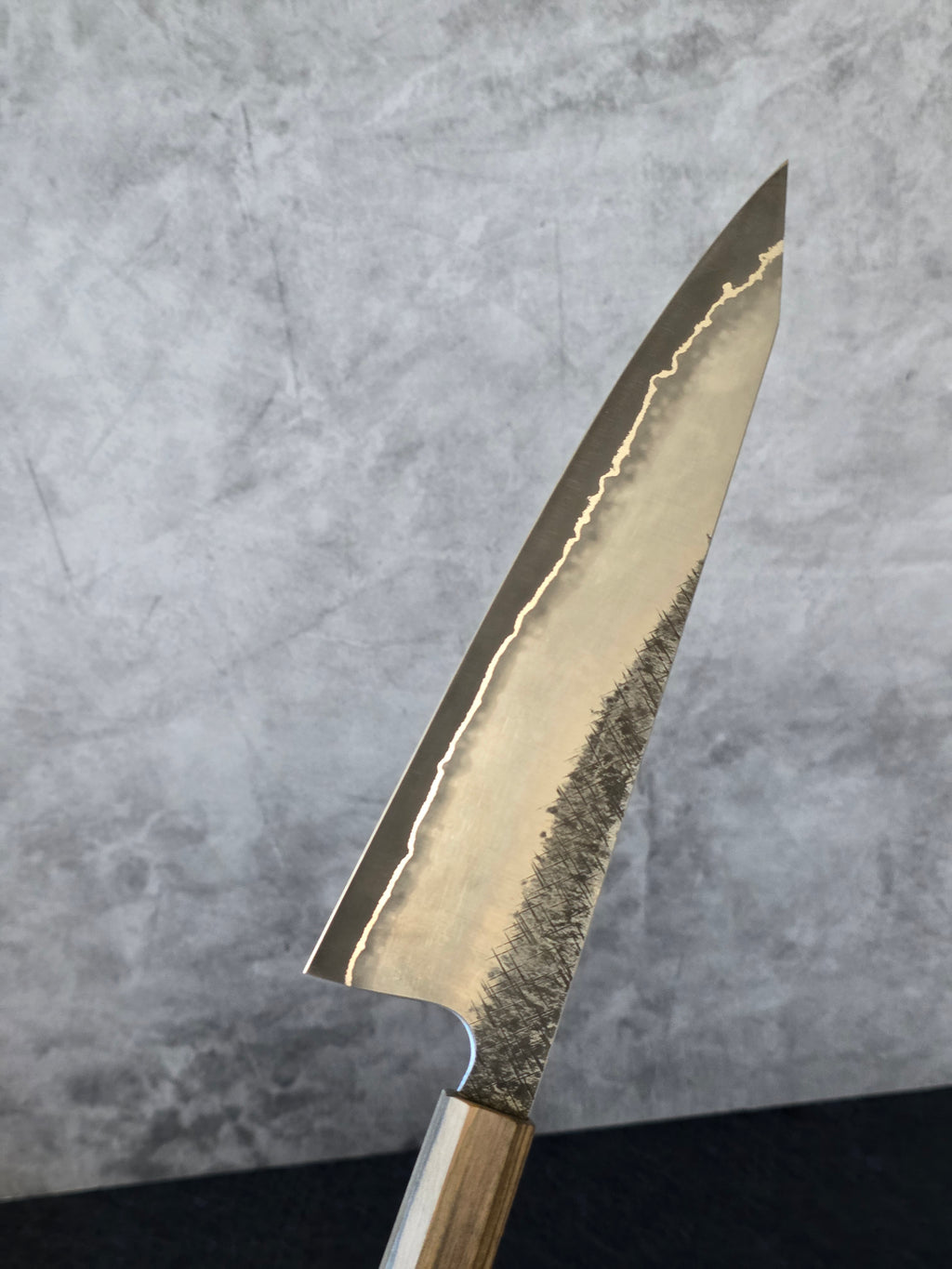 225mm "Yeil" Apex Ultra gyuto, stainless and nickel cladding